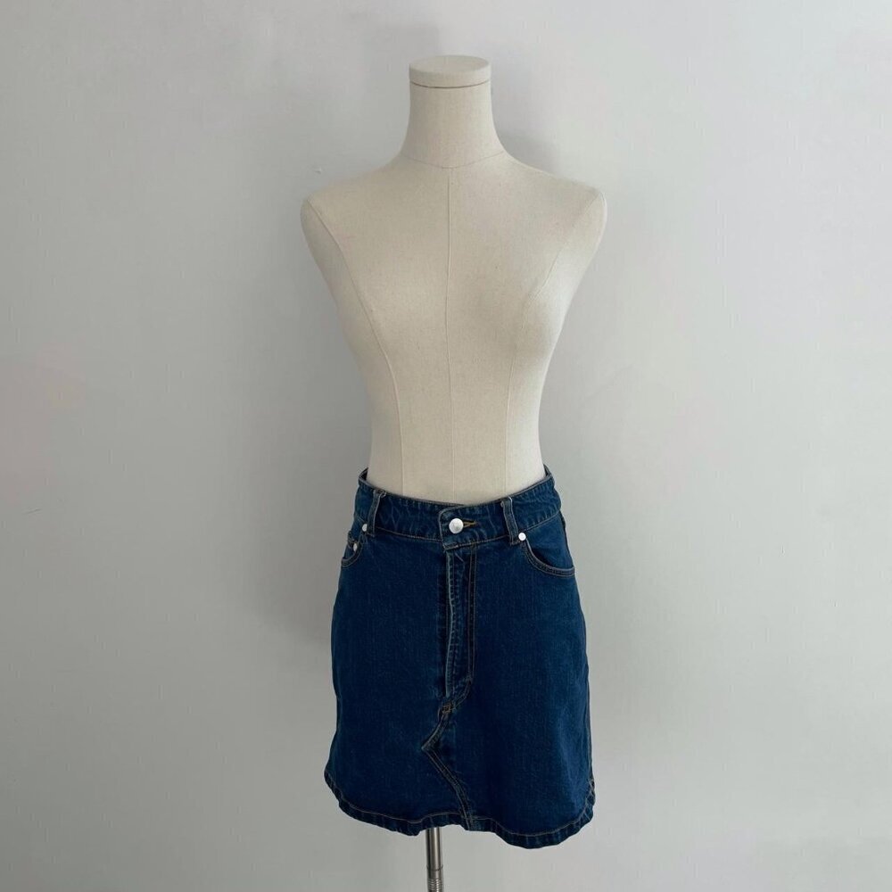 Pilcro By Anthropologie Dark Wash Denim Skirt - Picture 4 of 7
